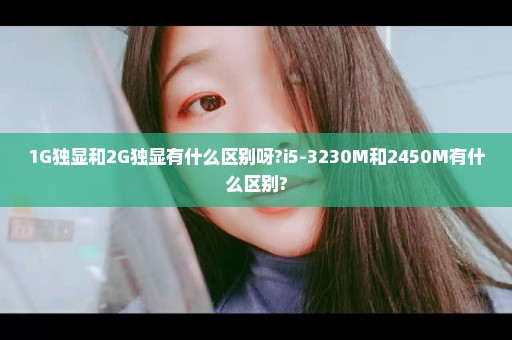 1G独显和2G独显有什么区别呀?i5-3230M和2450M有什么区别?