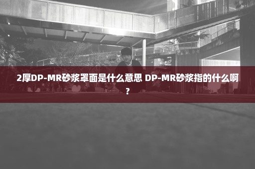 2厚DP-MR砂浆罩面是什么意思 DP-MR砂浆指的什么啊?