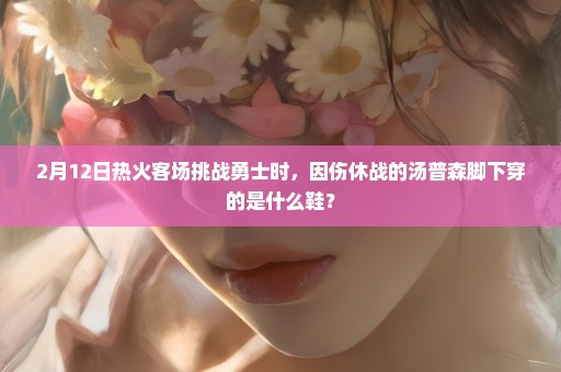 2月12日热火客场挑战勇士时，因伤休战的汤普森脚下穿的是什么鞋？