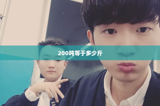 200吨等于多少斤