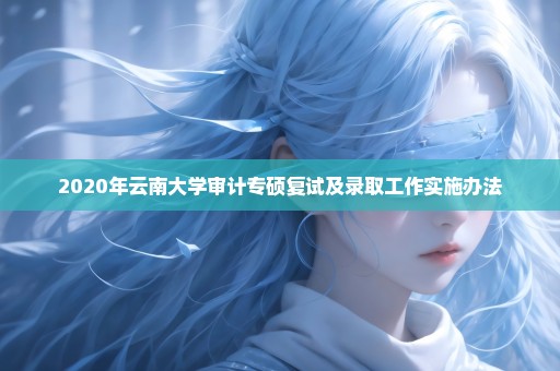 2020年云南大学审计专硕复试及录取工作实施办法