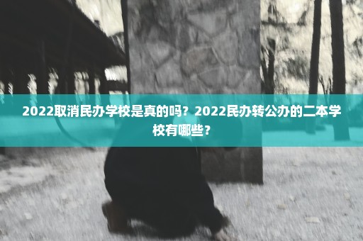 2022取消民办学校是真的吗？2022民办转公办的二本学校有哪些？