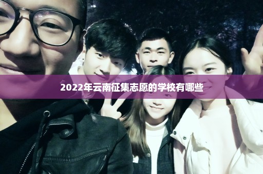 2022年云南征集志愿的学校有哪些
