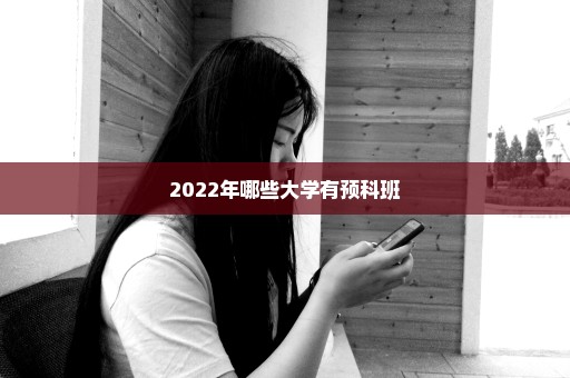 2022年哪些大学有预科班