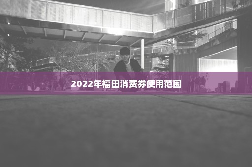 2022年福田消费券使用范围