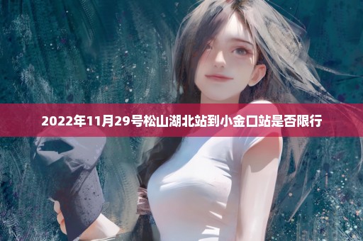 2022年11月29号松山湖北站到小金口站是否限行