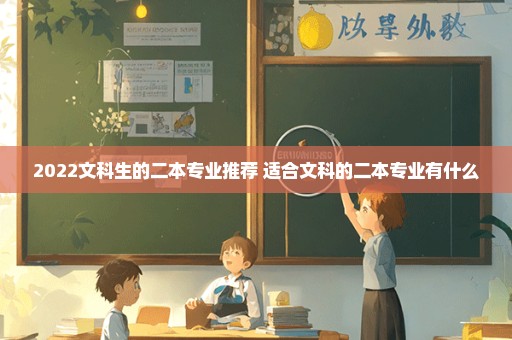 2022文科生的二本专业推荐 适合文科的二本专业有什么