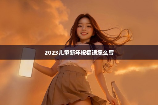 2023儿童新年祝福语怎么写