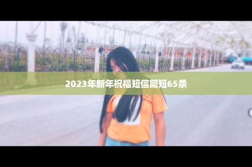 2023年新年祝福短信简短65条