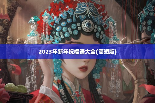 2023年新年祝福语大全(简短版)