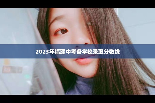 2023年福建中考各学校录取分数线