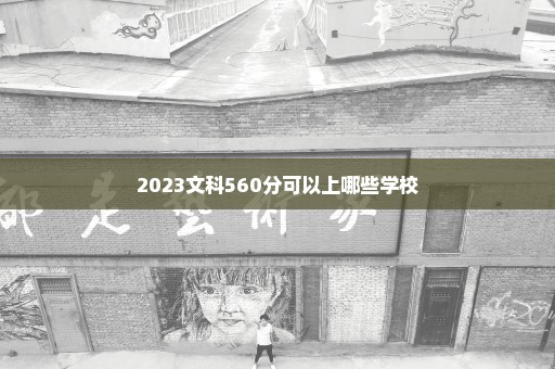 2023文科560分可以上哪些学校