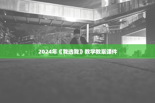 2024年《我选我》教学教案课件