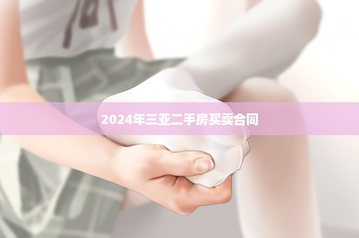 2024年三亚二手房买卖合同
