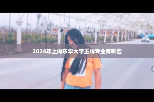 2024年上海东华大学王牌专业有哪些