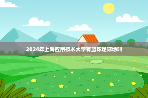 2024年上海应用技术大学有篮球足球场吗