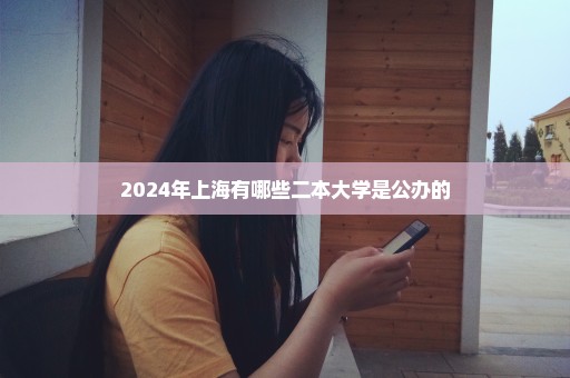 2024年上海有哪些二本大学是公办的