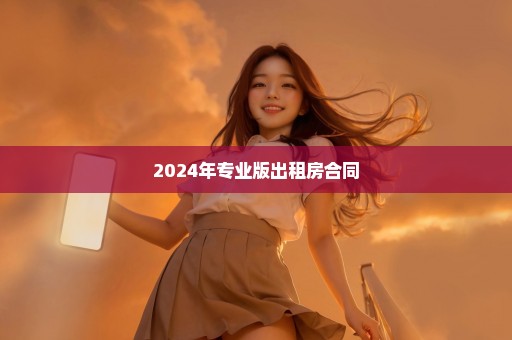 2024年专业版出租房合同
