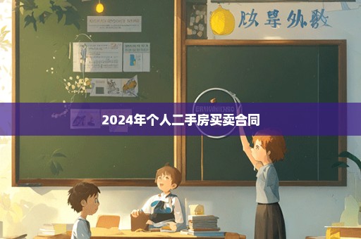2024年个人二手房买卖合同