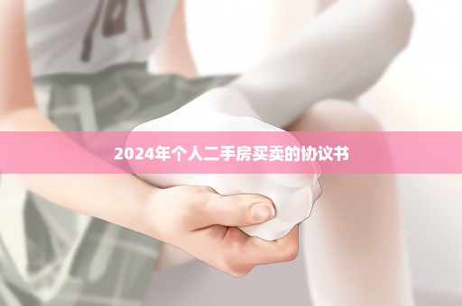 2024年个人二手房买卖的协议书