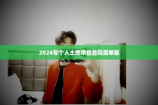 2024年个人土地承包合同简单版