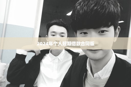 2024年个人短期借款合同版