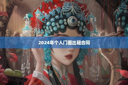 2024年个人门面出租合同