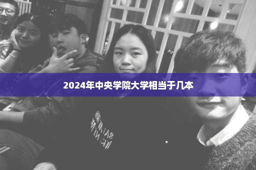 2024年中央学院大学相当于几本