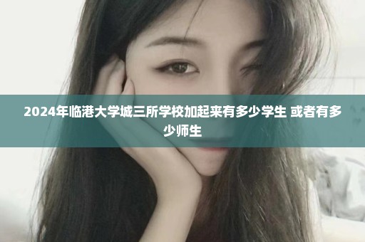 2024年临港大学城三所学校加起来有多少学生 或者有多少师生