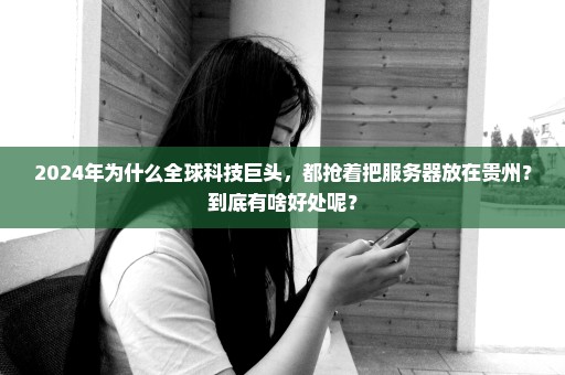 2024年为什么全球科技巨头，都抢着把服务器放在贵州？到底有啥好处呢？
