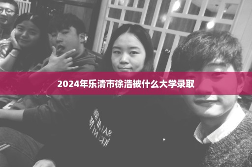 2024年乐清市徐浩被什么大学录取