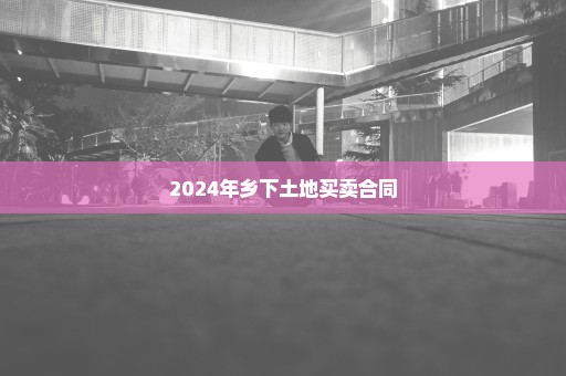 2024年乡下土地买卖合同