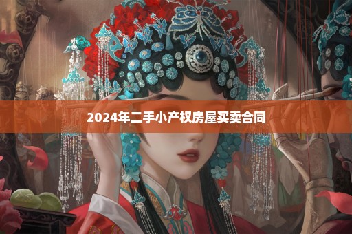 2024年二手小产权房屋买卖合同