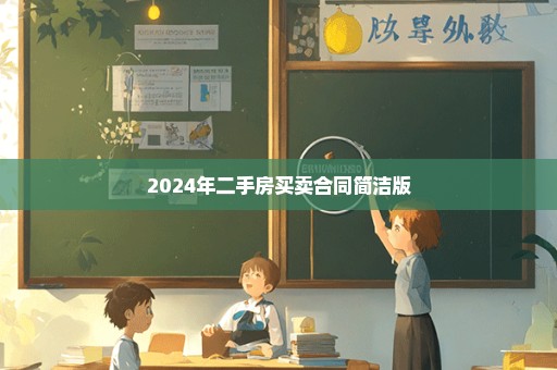 2024年二手房买卖合同简洁版