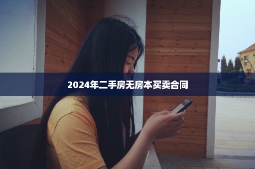 2024年二手房无房本买卖合同