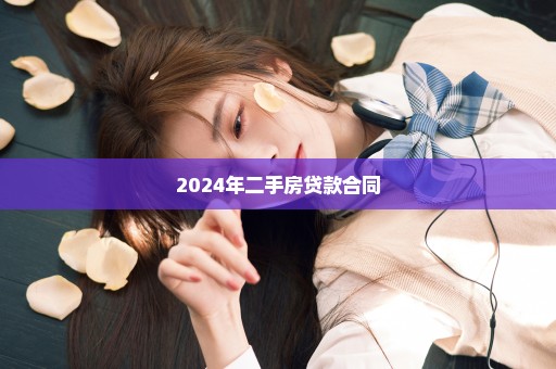 2024年二手房贷款合同