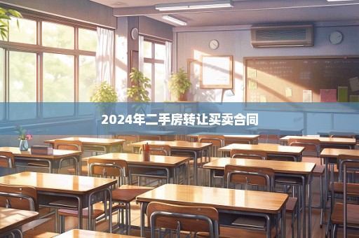2024年二手房转让买卖合同