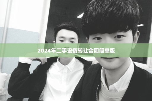 2024年二手设备转让合同简单版