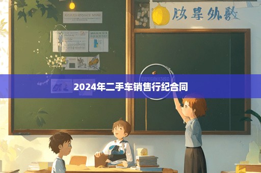 2024年二手车销售行纪合同