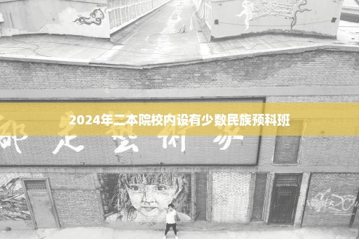 2024年二本院校内设有少数民族预科班