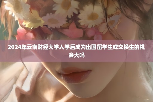 2024年云南财经大学入学后成为出国留学生或交换生的机会大吗