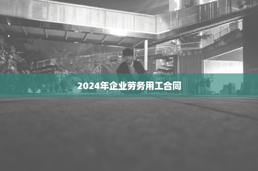2024年企业劳务用工合同