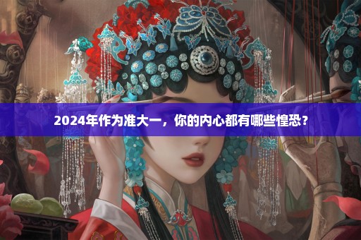 2024年作为准大一，你的内心都有哪些惶恐？