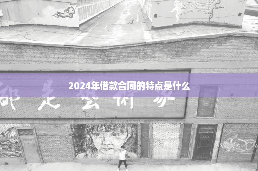 2024年借款合同的特点是什么