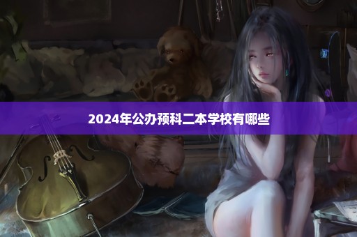 2024年公办预科二本学校有哪些