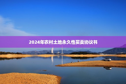 2024年农村土地永久性买卖协议书