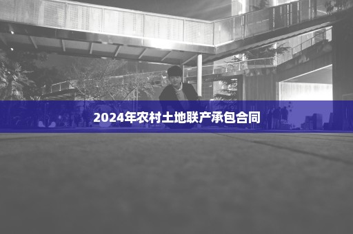 2024年农村土地联产承包合同