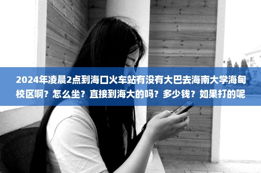 2024年凌晨2点到海口火车站有没有大巴去海南大学海甸校区啊？怎么坐？直接到海大的吗？多少钱？如果打的呢？多少