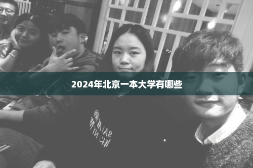 2024年北京一本大学有哪些