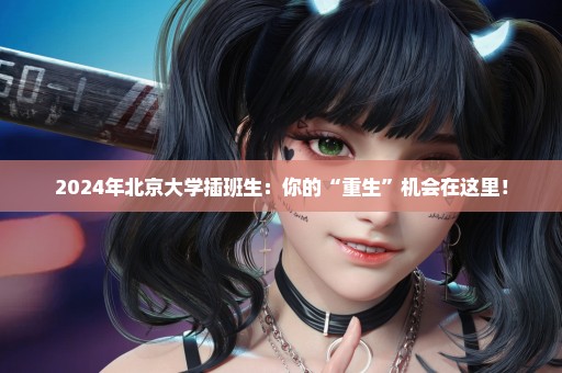 2024年北京大学插班生：你的“重生”机会在这里！